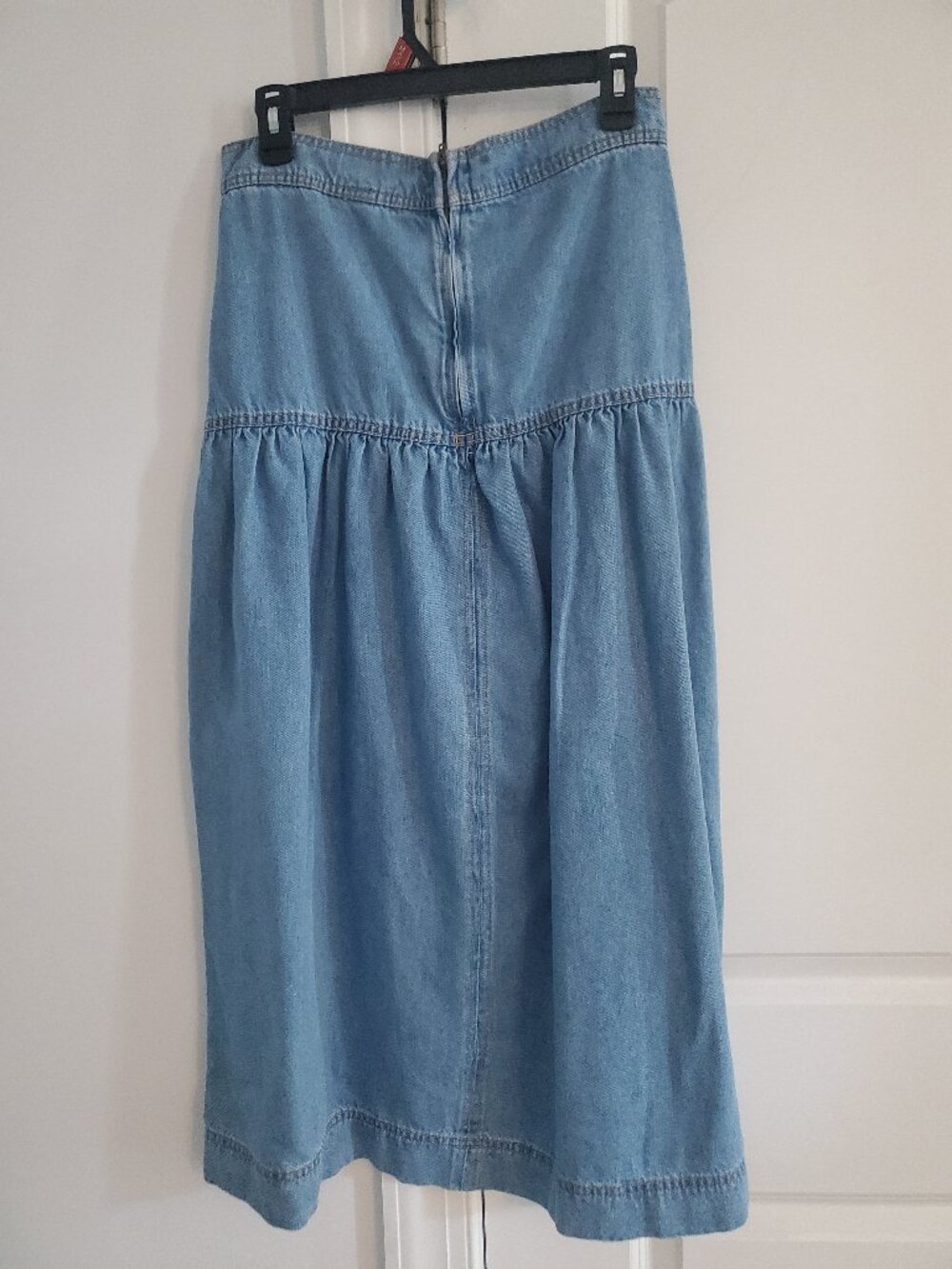 Time and Tru Drop Waist Denim Maxi Skirt